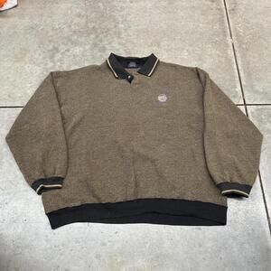 vintage lsu lousiana state university tigers collegiate beige collared crewneck